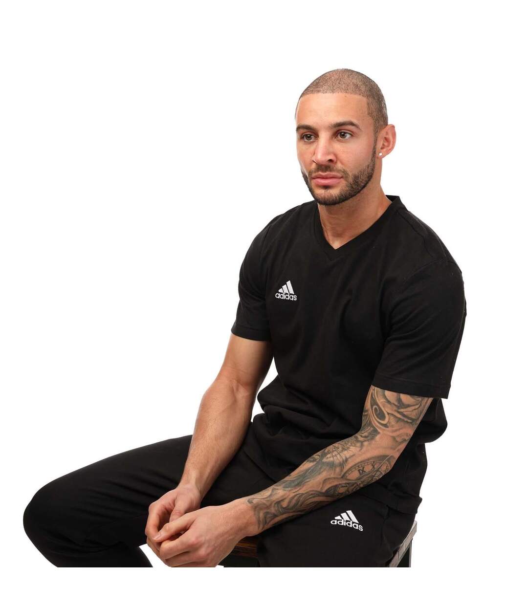 T-shirt entrada homme noir / blanc Adidas-3