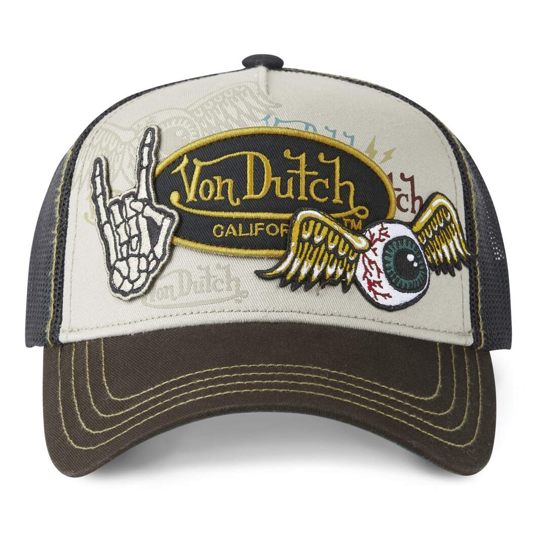 Casquettes homme trucker avec filet et patchs Von Dutch Vondutch-2