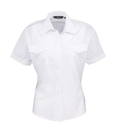 Pilote chemise à manches courtes femme blanc Premier