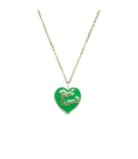 Best Friends Heart Necklace 38cm Green Gold Chiara Ferragni