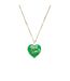 Best Friends Heart Necklace 38cm Green Gold Chiara Ferragni-2
