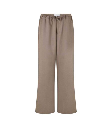 Womens/ladies Pinstripe Wide Leg Chinos Taupe Jack Wills