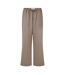 Womens/ladies Pinstripe Wide Leg Chinos Taupe Jack Wills-1