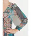 Robe longue voile crépon imprimé patchwork-3