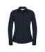Womens/ladies polycotton fitted long-sleeved shirt french navy Russell Collection-1