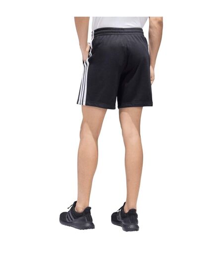 Mens Essentials French Terry 3 Stripes Shorts Black Adidas