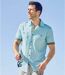Men's Turquoise Slub Poplin Shirt