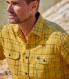 Košile ze žlutého kostkovaného flanelu Atlas For Men