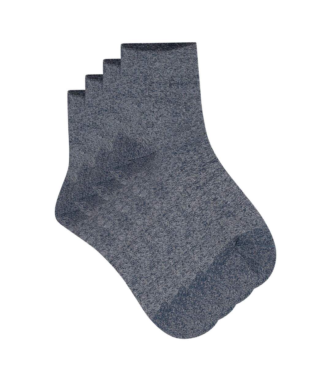 Lot de 2 paires de mi-chaussettes coton Mode-2