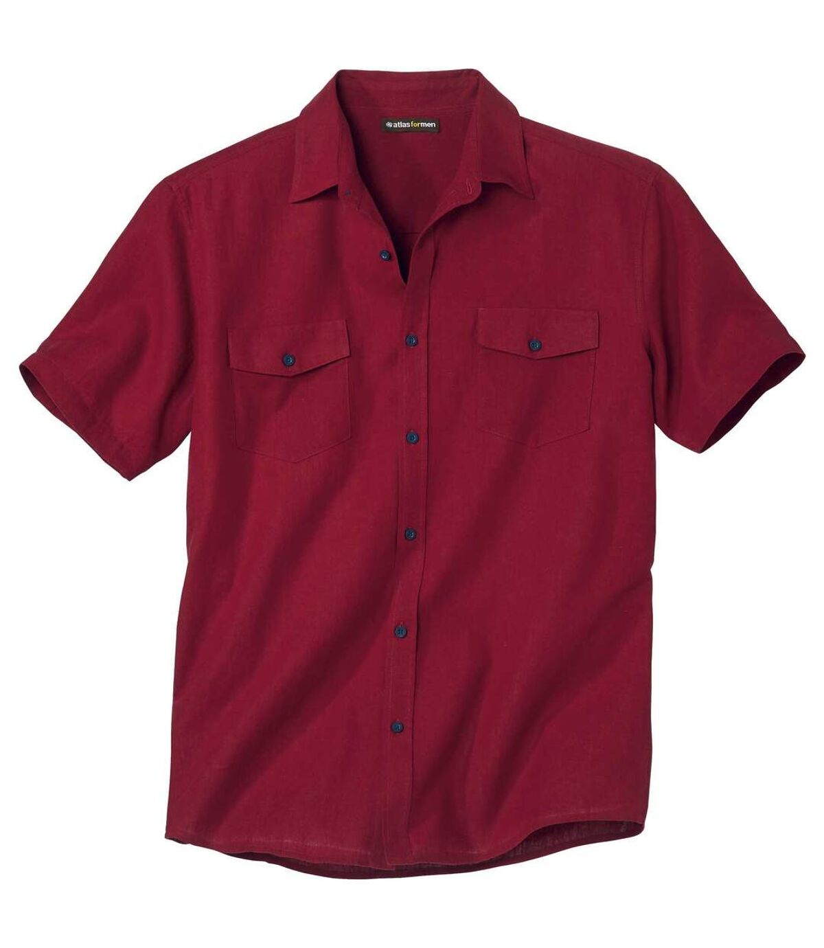 Men's Red Linen/Cotton Shirt Atlas For Men