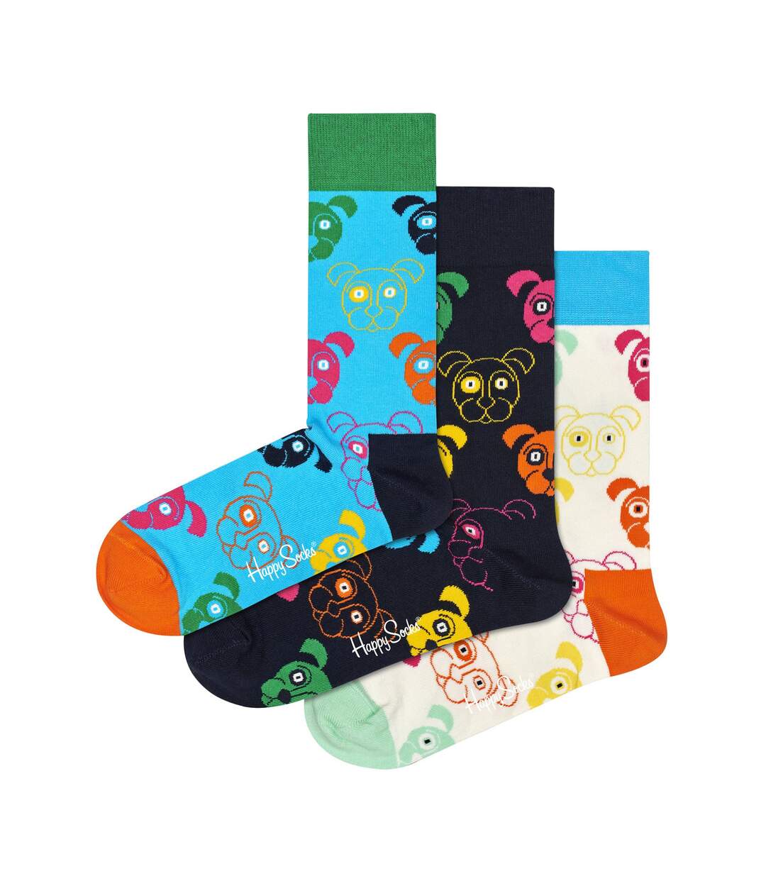 3 Pack Mens & Ladies Mixed Dog Socks Gift Set-1