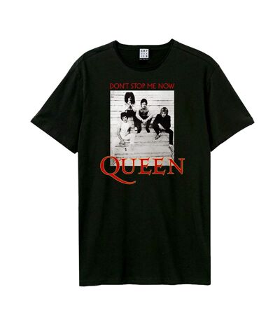 Unisex adult don´t stop me now queen t-shirt black Amplified