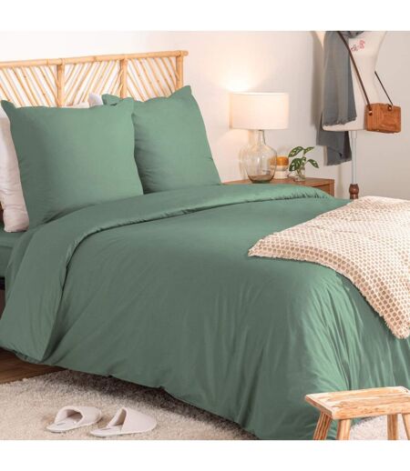 Parure de Lit 3 Pièces Percale 240x220cm Tilleul