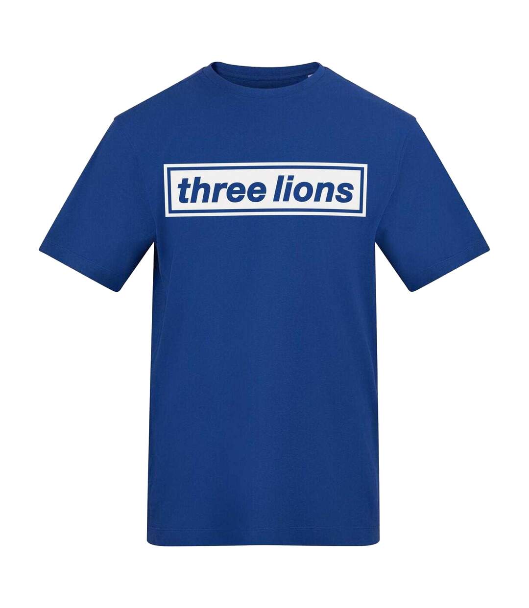 Unisex Adult Three Lions Regular T-shirt Blue England-1