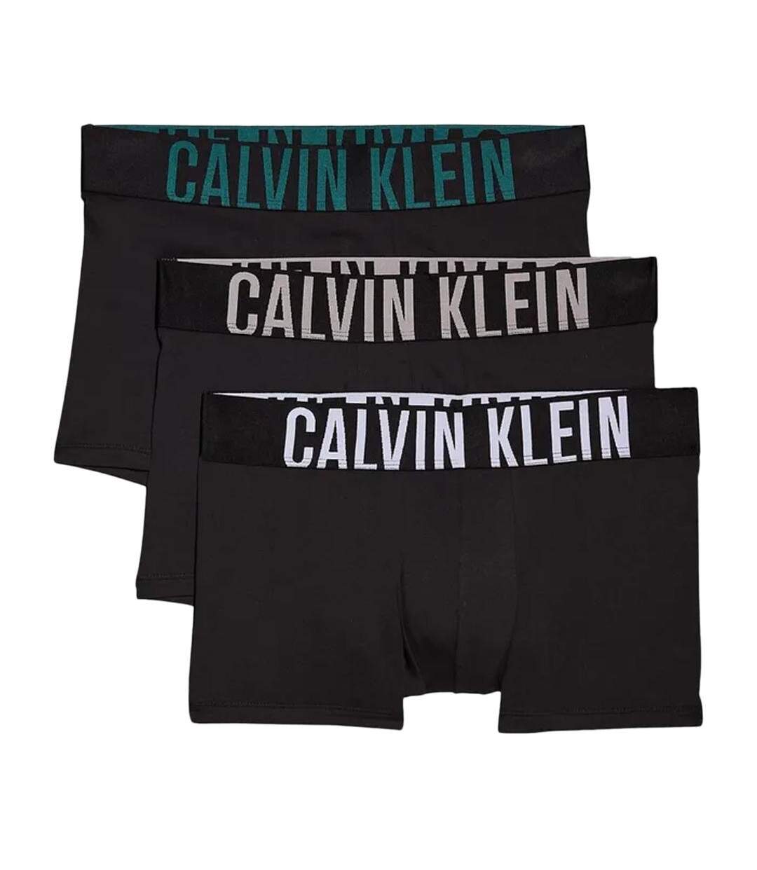 X3 Boxers Noir Homme Calvin Klein Jeans Trunk 3 - S-1