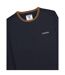 Pull Motif Rayure Contrastée Sur Bord Homme Gris Noir Lambretta-4