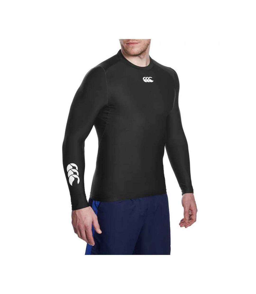 Mens Thermoreg Long-sleeved Base Layer Top Black Canterbury-1