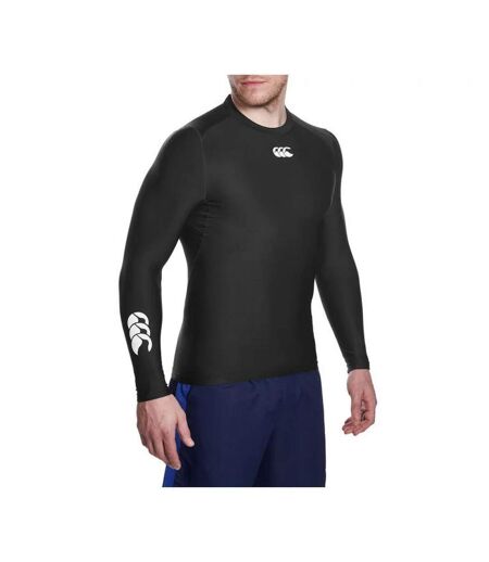 Mens Thermoreg Long-sleeved Base Layer Top Black Canterbury