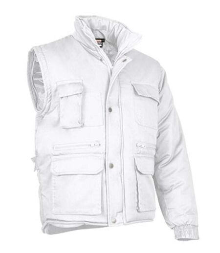 Veste matelassée manches amovibles - Homme - REF MIRACLE - blanc