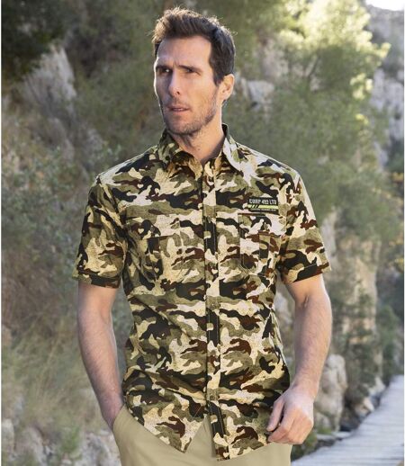 Men's Short-Sleeved Camouflage Shirt