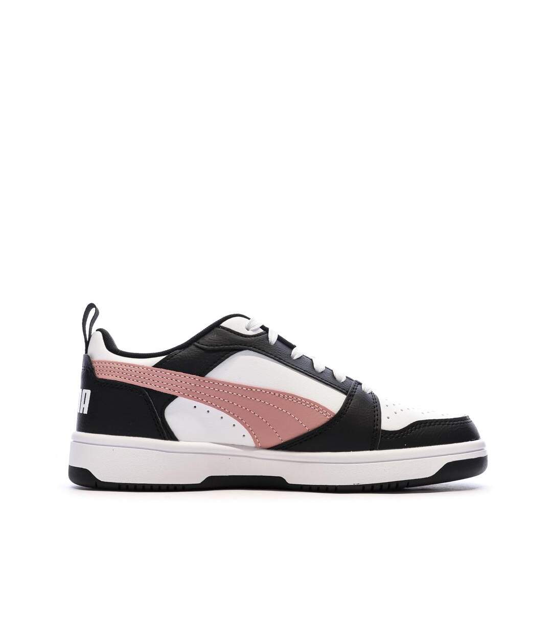 Baskets blanc/rose femme puma rebound v6 low-2