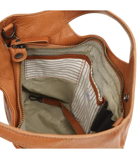 Mrs. Peach Crumble Leather Crossbody Bag One Size Caramel Aunts & Uncles