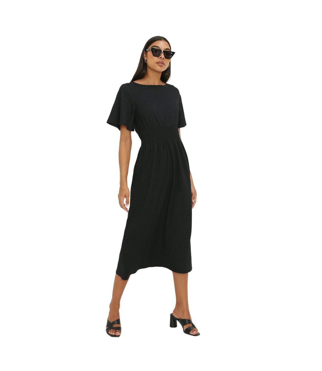 Robe mi-longue femme noir Dorothy Perkins-4