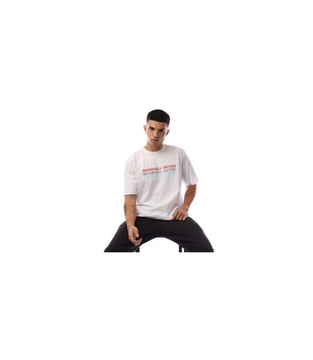 T-shirt Motif/style Logo Répété Homme Blanc Marshall Artist