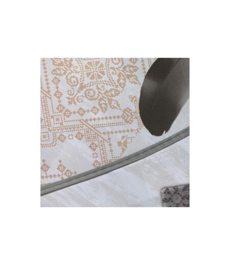Nappe Ronde Imprimé Delicia 160cm Taupe