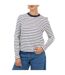 Womens/ladies Striped Long-sleeved T-shirt White Black Brave Soul-2