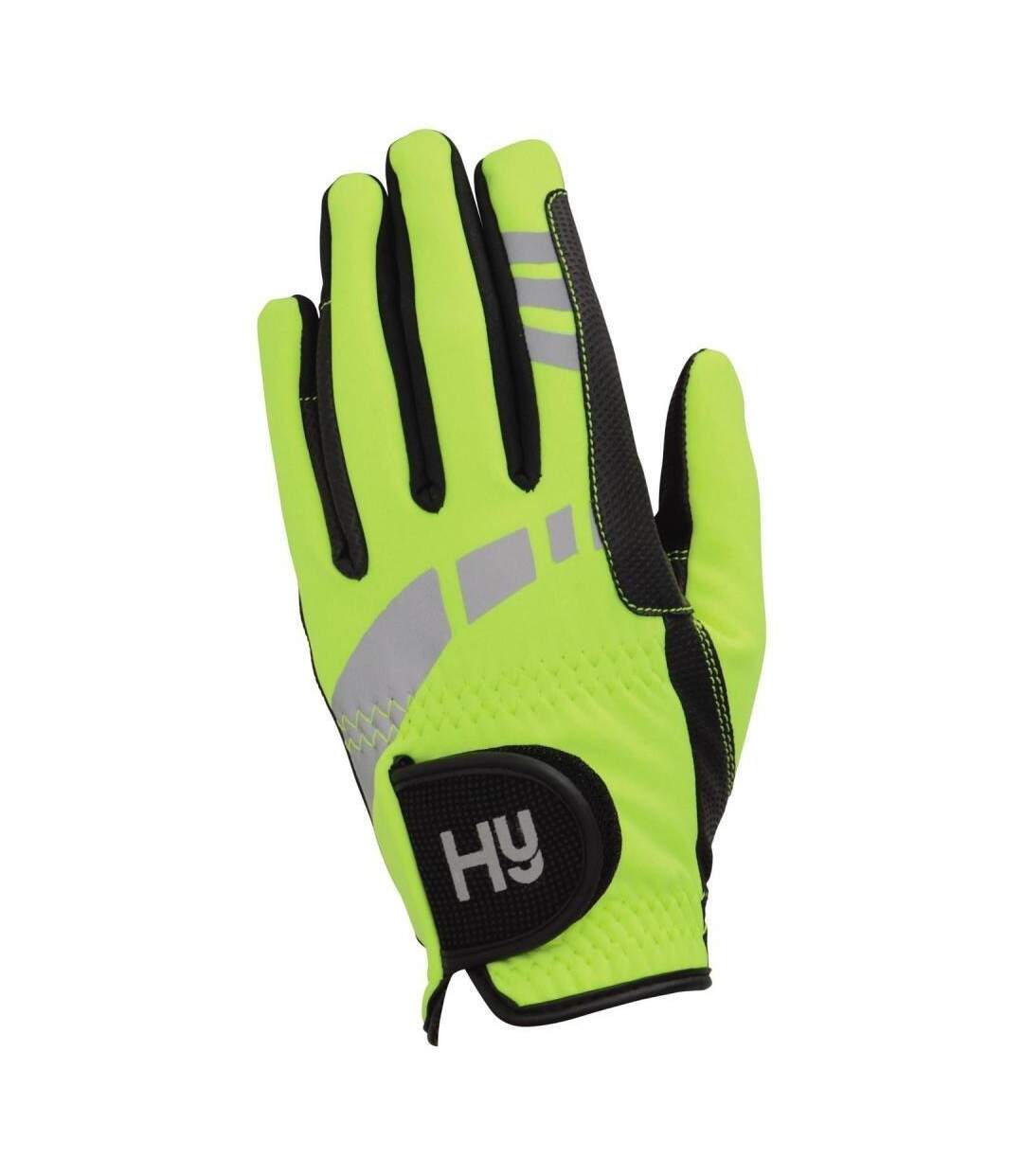 Gants D´équitation Extreme Reflective Adulte Vert Clair Noir Hy5-1