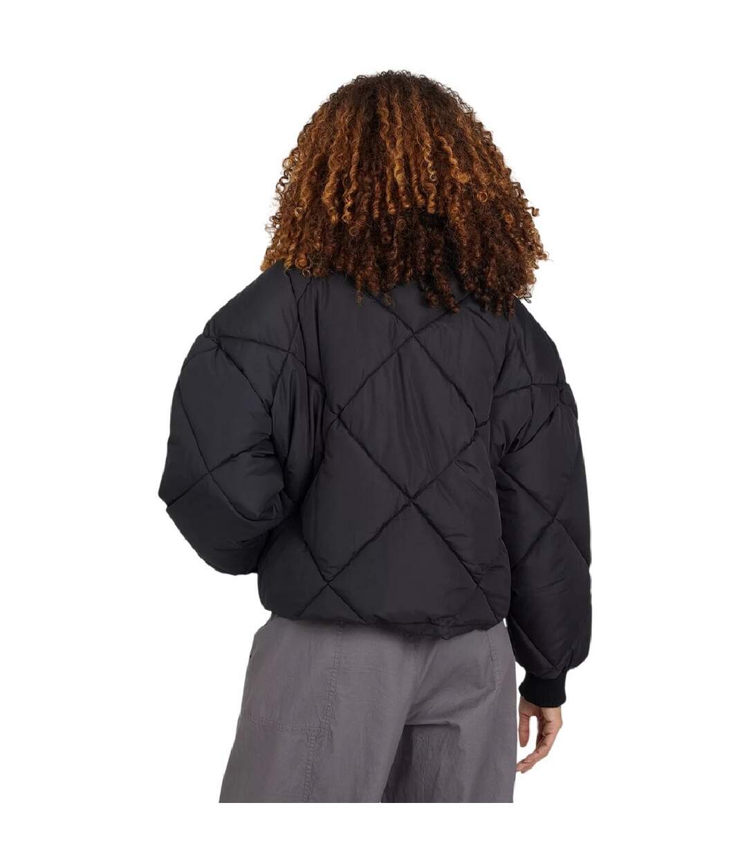 Womens/ladies Diamond Quilt Padded Jacket Black Brave Soul-3