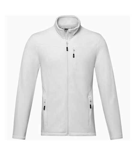 Elevate NXT Mens Amber Recycled Full Zip Fleece Jacket (White) - UTPF4079