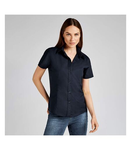 Chemisier À Manches Courtes Femme Bleu Marine Kustom Kit