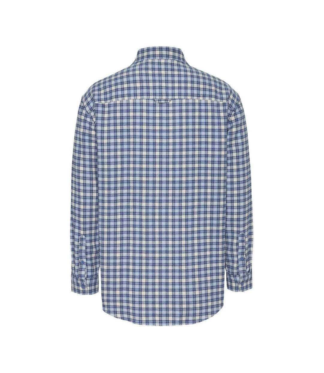 Mens Badge Flannel Pocket Shirt Blue Tommy Jeans-3