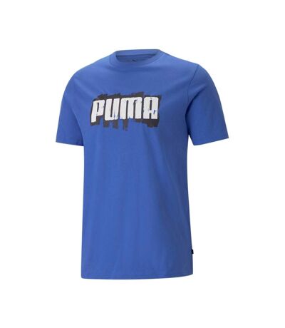 T-shirt bleu homme puma wording - s