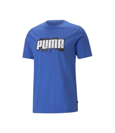 T-shirt bleu homme puma wording - s