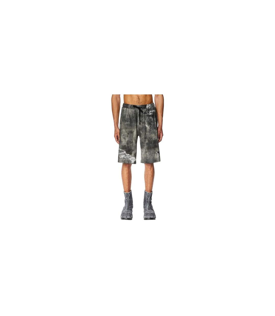 Short Homme Noir Gris Diesel-1
