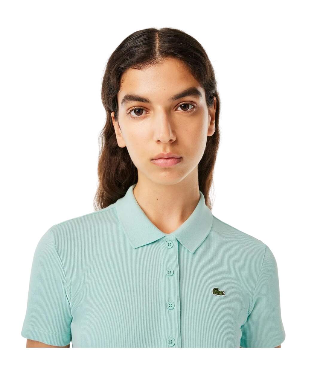 Polo Manches Courtes L.12.d Femme Turquoise Pâle Lacoste-4
