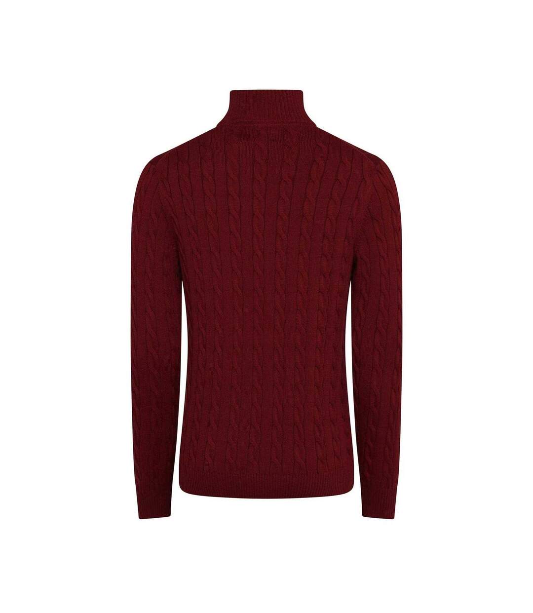 Pull Motif/style Maille Torsadée Homme Rouge Gant-2