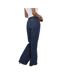 Womens/ladies Flared Mid Rise Jeans Indigo Brave Soul-2