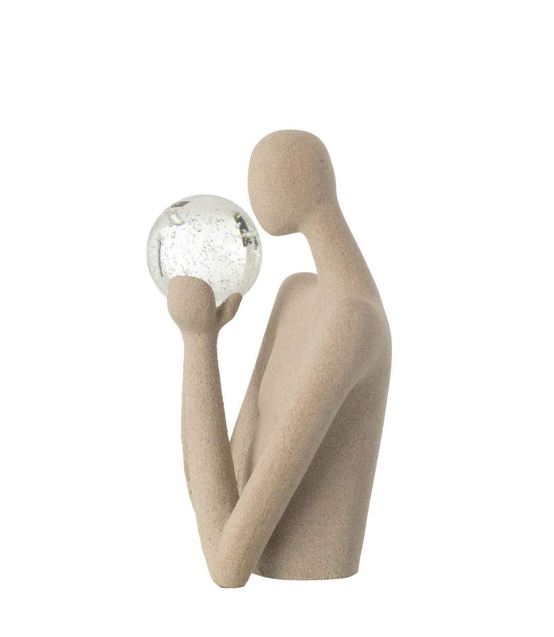 Buste Boule Cristal Shawn 43cm Beige-2