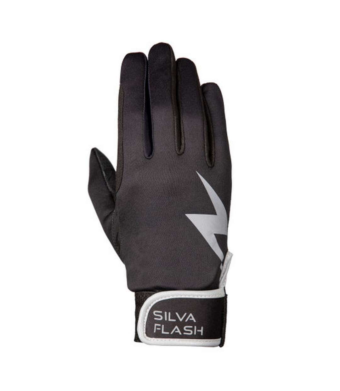 Unisex Adult Silva Flash Riding Gloves Black Silver Reflective Hy-1