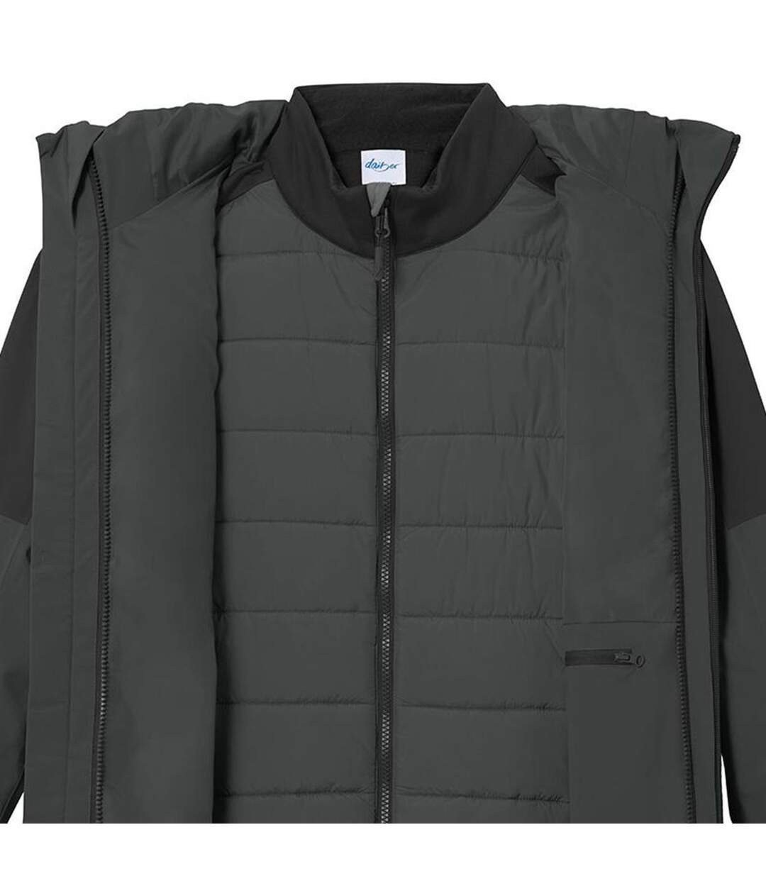 Veste 3 en 1 - Femme - JN1377 - gris carbone et noir-2