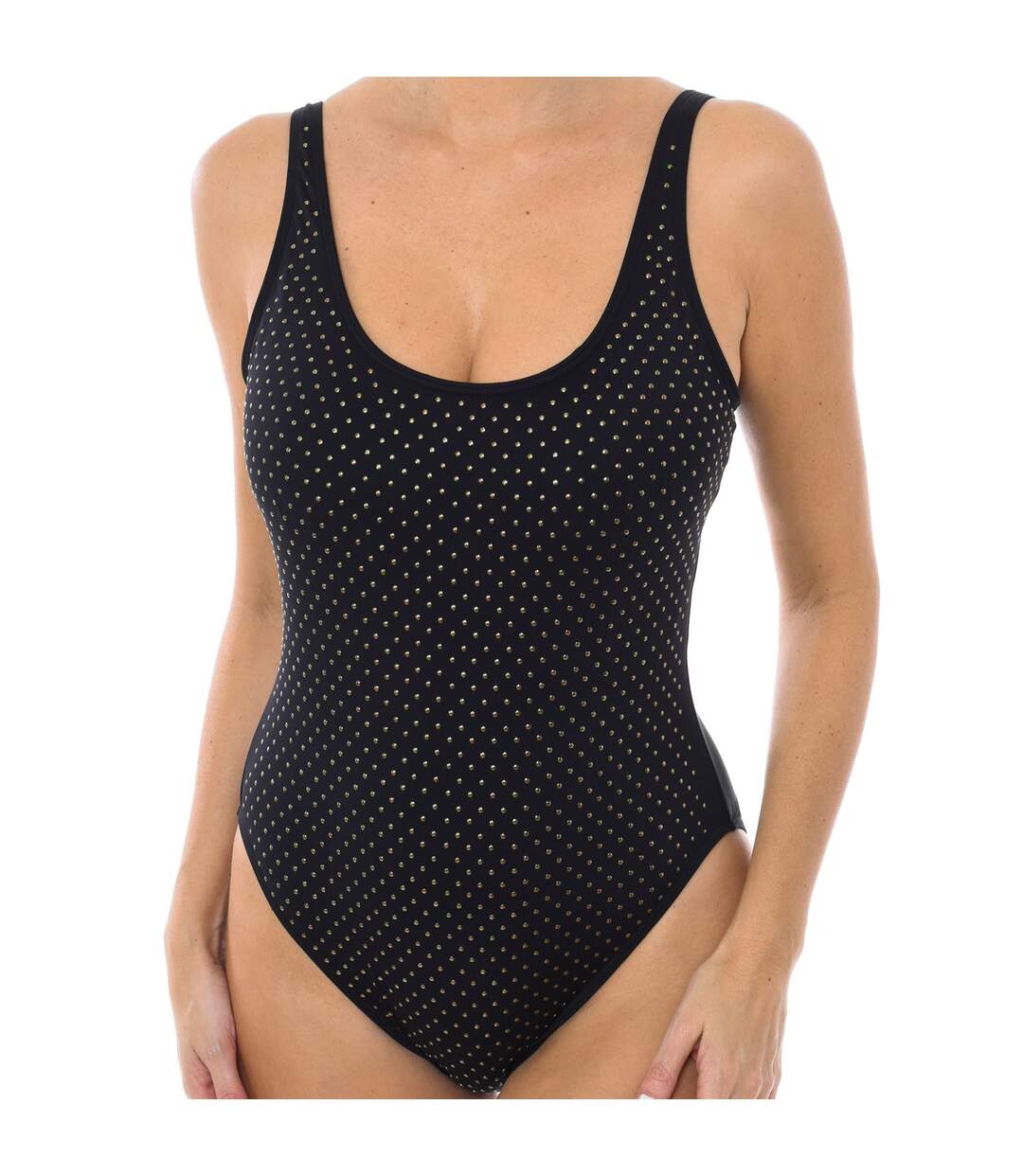 Classic style swimsuit with studs MM1M396 women-2