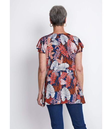 Tee-shirt long col V effet drapé