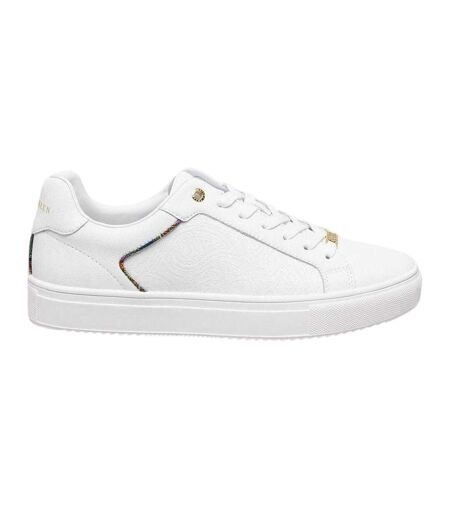 Mens Cali Multi Paisley Trainers White Pretty Green