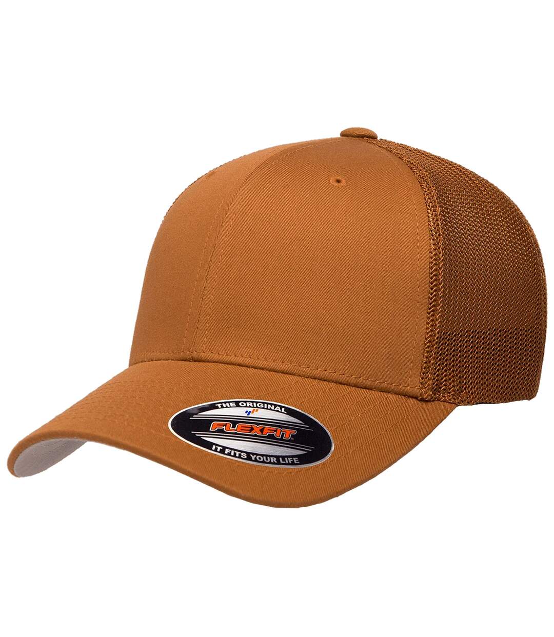 Casquette Trucker Motif/style Maille Caramel Flexfit-3