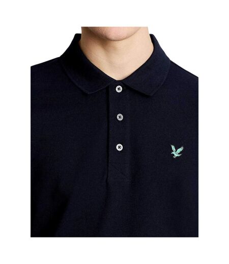 Mens Short-sleeved Golf Polo Shirt Dark Navy Lyle & Scott