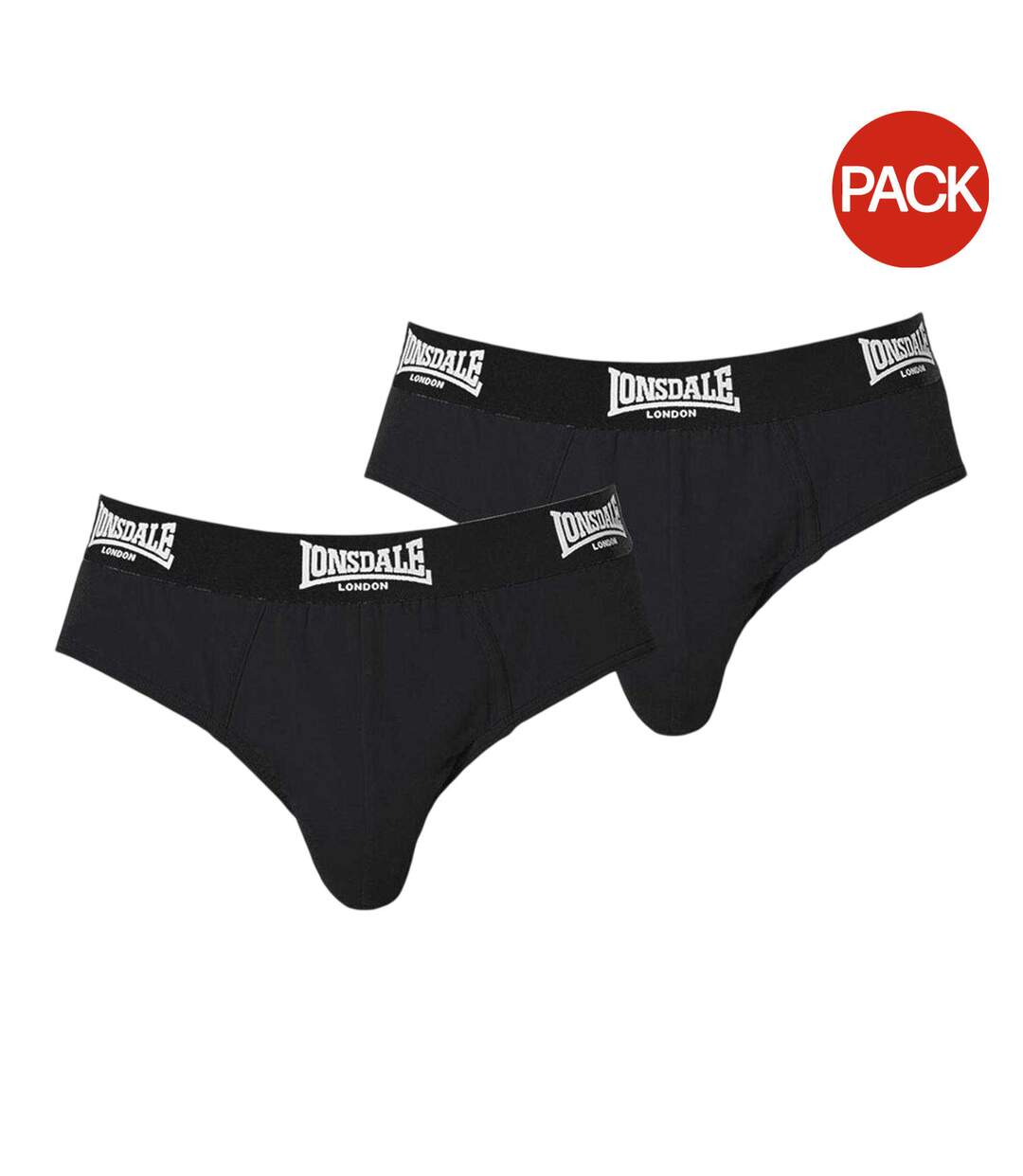 Lot De 2  Slips Homme Noir Lonsdale-1